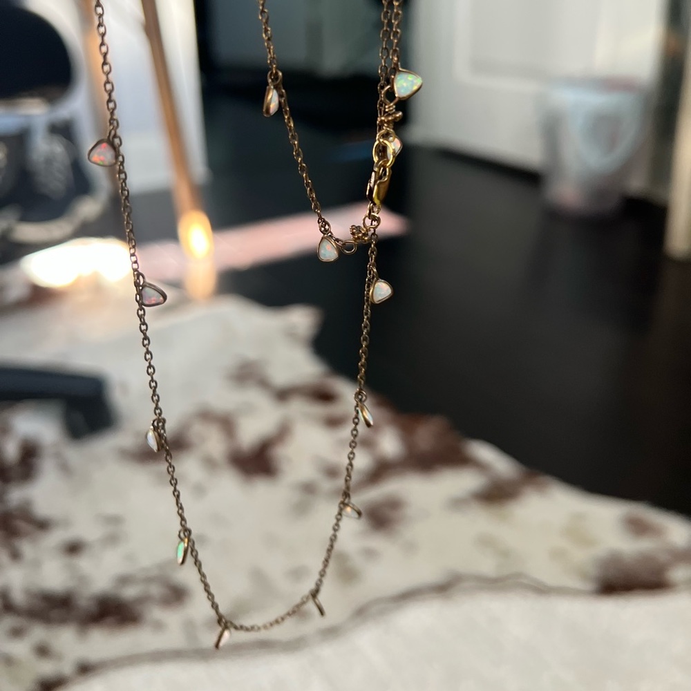 Gold vermeil opal chain
